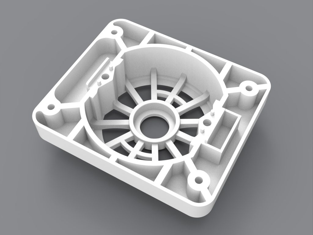 Готова кришка мотору Makita ELM3720, надрукована на 3D-принтері з Elastan D70