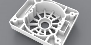 Готова кришка мотору Makita ELM3720, надрукована на 3D-принтері з Elastan D70